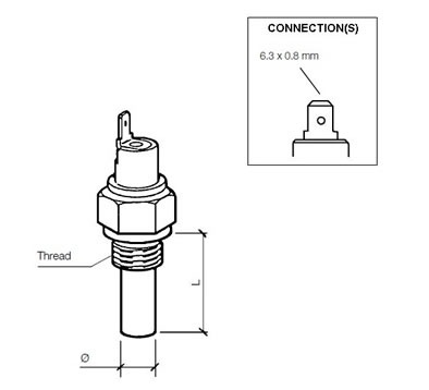 VDO Temperature switch 100°C